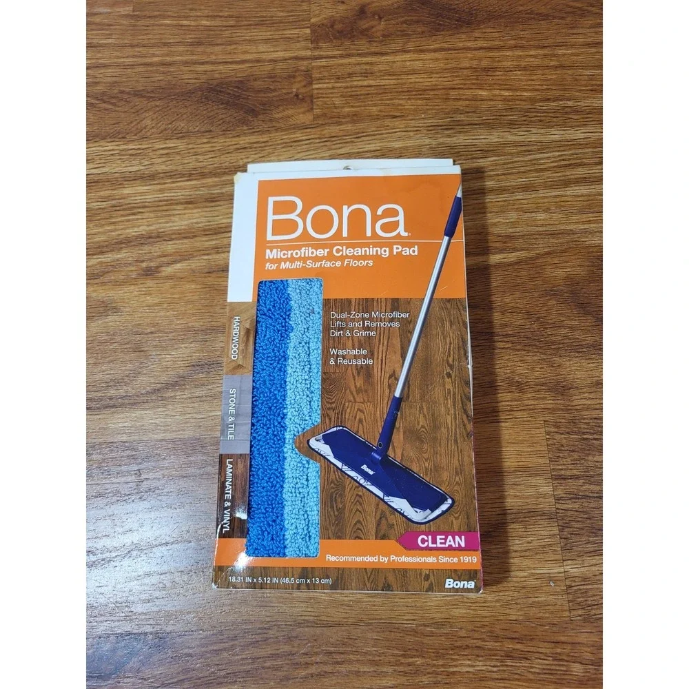 BONA (1-Pack) Mop Microfiber Deep Cleaning Pad for Hardwood, Hard Surface Floors